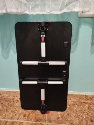 Mesa Plegable Saiji Negra y Plateada