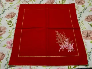 Set 4 Tovaglioli Cotone Rosso Vintage '90