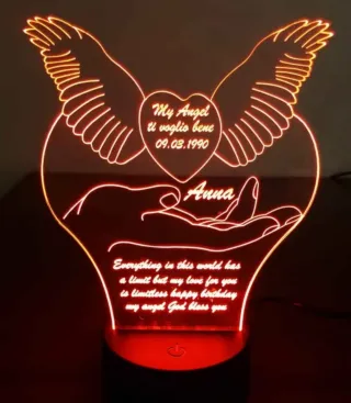 Lampada LED personalizzata My Angel