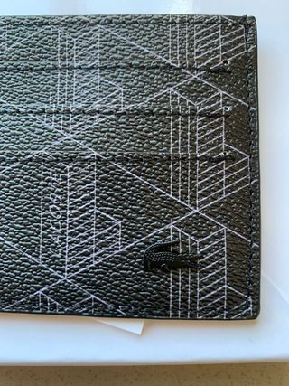 Portacarte Lacoste Monogram Nero/Grigio