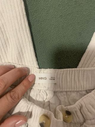 Pantalones de pana blancos para niña