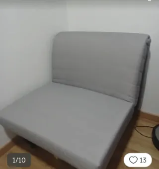 Sillon Cama Ikea Gris Naranja