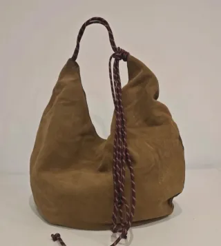 Bolso Zara Piel Beige/Marrón