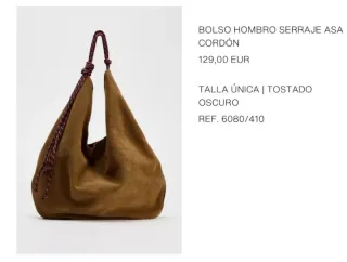 Bolso Zara Piel Beige/Marrón