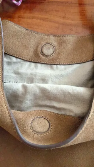 Bolso Zara Piel Beige/Marrón