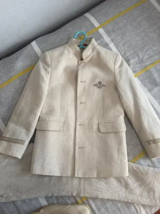 Traje de Comunión Niño Beige Lino