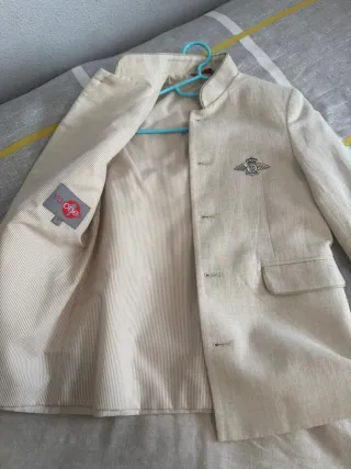 Traje de Comunión Niño Beige Lino