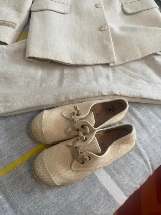Traje de Comunión Niño Beige Lino