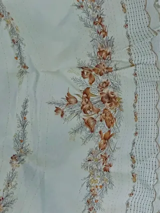 Tovaglia Rotonda Vintage Anni '90 Floreale