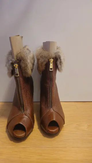 Botines Bimba y Lola Piel T38 Marrones