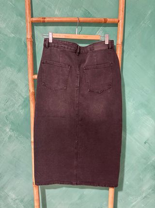 Falda midi vaquera VERO MODA negra