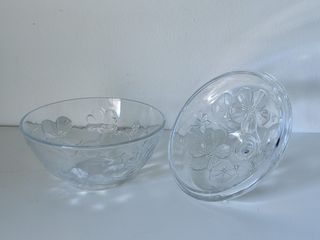 Bomboneira ou porta geleia antiga em cristal