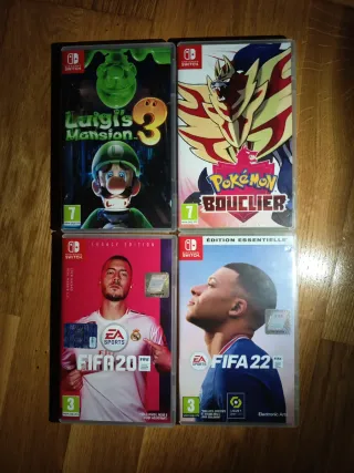 Nintendo Switch Juegos: FIFA 20, FIFA 22, Luigi's