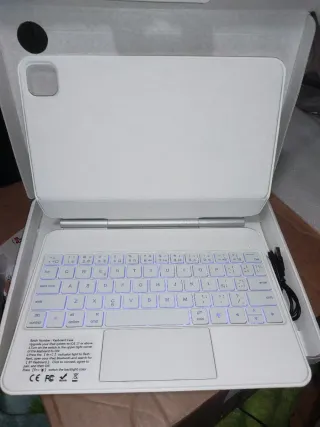 Teclado Magnético iPad Pro/Air Apple, blanco