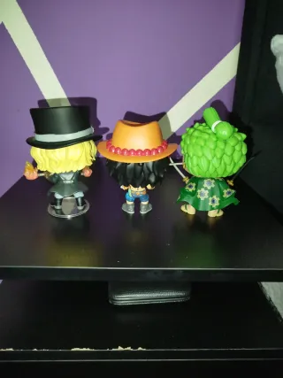 Funkos One Piece Sabo, Ace y Zoro sin caja. 5 unid