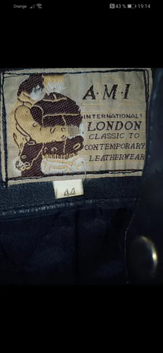 Cazadora Biker Cuero Negro