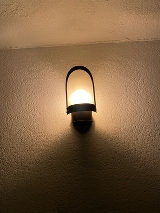 Set de 2 Lámparas Exterior Vintage Metal y Cristal