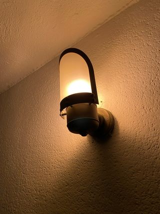 Set de 2 Lámparas Exterior Vintage Metal y Cristal