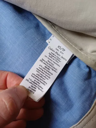 Abrigo Calvin Klein Beige Doble Botonadura