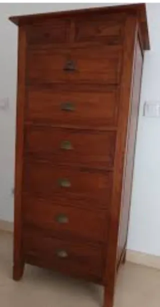 Cómoda Madera Maciza BANAK IMPORTA Estilo Colonia