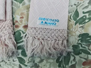 Asciugamani Viso/Ospite Cotone Rosa Vintage