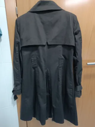 Chaqueta larga marrón oscuro