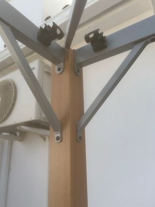 Cenador terraza metal y madera