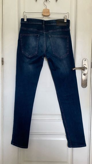 Pantalones Vaqueros Slim Azul Oscuro