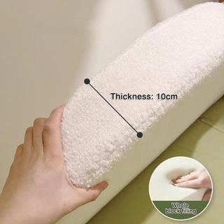 Cabecero acolchado en forma de nube gris/rosa