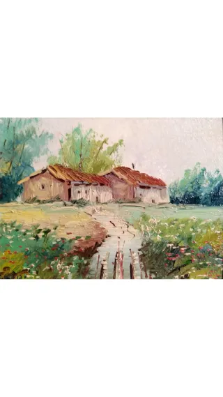 PAISAJE OLEO CUADRO ANTIQUE № 70