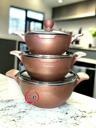 Set 3 Casseruole con Coperchio