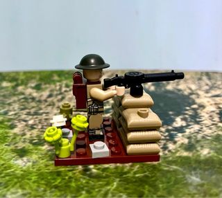 Diorama Soldado Infantería Británico Lego WW2