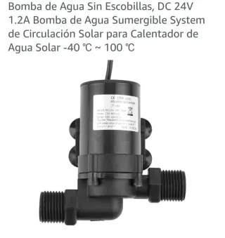 Bomba de agua 1/2 rosca 24 v. Y fuente alimentaci