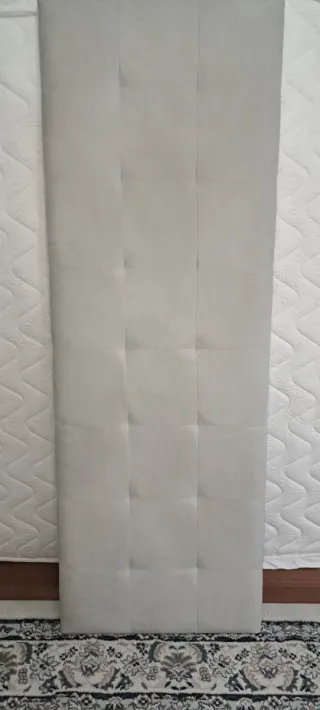 Testiera letto matrimoniale beige tessuto