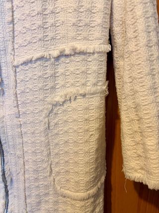 Abrigo Zara Woman Tweed Blanco