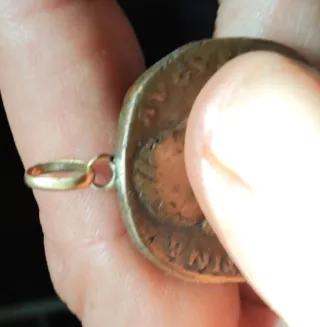 Moneda Sestercio Romano Cobre oro Faustina Augusta