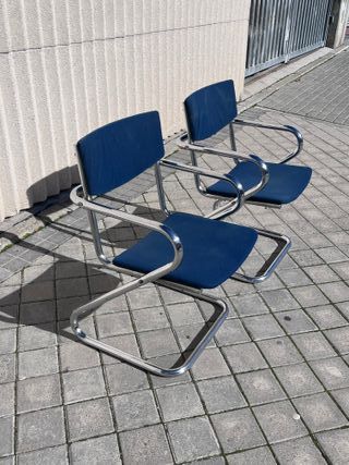 Sillas Vidal Grau 60s Azul/Plata