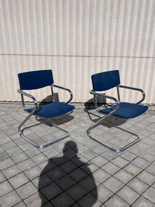 Sillas Vidal Grau 60s Azul/Plata