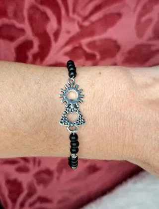 Pulsera Ónix Virgen Del Pilar.
