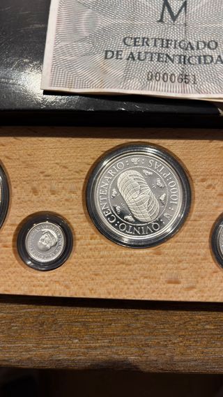 Colección 5 valores plata Serie II 1990