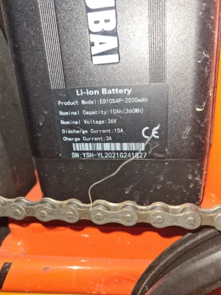 Bicicleta Eléctrica Plegable Youin Naranja