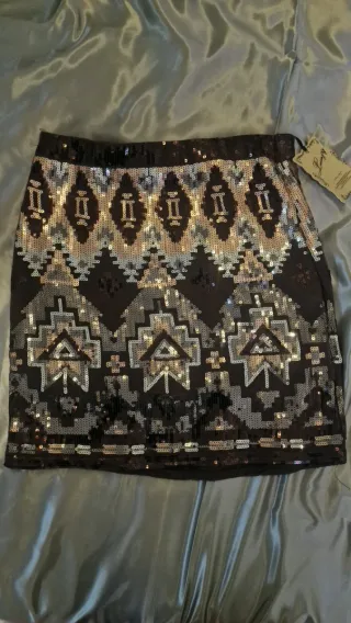 Falda fiesta lentejuelas