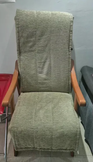 Regalo Butaca cómoda, en madera y pana