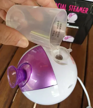 Vaporizador Facial Nano Iónico Morado/Blanco