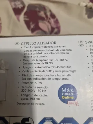 Cepillo Alisador SilverCrest Negro