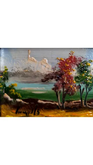 PAISAJE OLEO CUADRO ANTIQUE № 79