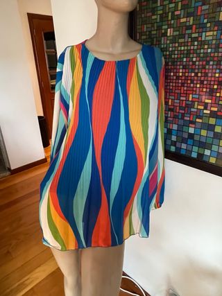Blusa Italiana Colorida Tamanho Único
