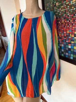 Blusa Italiana Colorida Tamanho Único