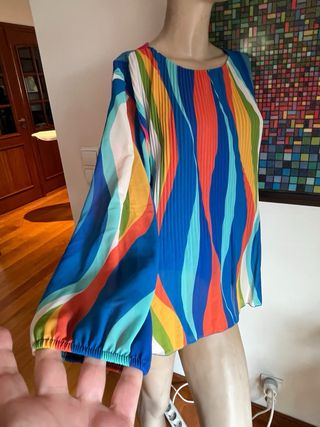 Blusa Italiana Colorida Tamanho Único
