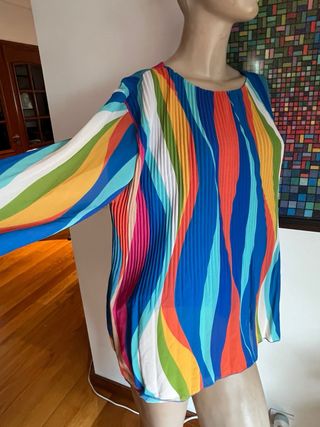 Blusa Italiana Colorida Tamanho Único